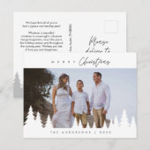 Moderne, minimalistische kerstfamilie Foto Briefkaart (Voorkant / Achterkant)