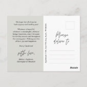 Moderne, minimalistische kerstfamilie Foto Briefkaart (Achterkant)