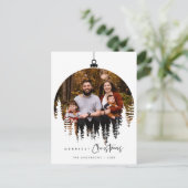 Moderne, minimalistische kerstfamilie Foto Briefkaart (Staand voorkant)