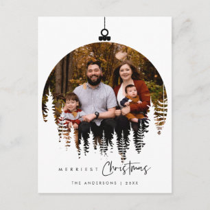 Moderne, minimalistische kerstfamilie Foto Briefkaart