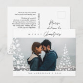 Moderne, minimalistische kerstfamilie Foto Briefkaart (Voorkant / Achterkant)
