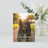 Moderne, minimalistische kerstfamilie Foto Briefkaart (Staand voorkant)