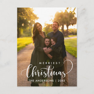Moderne, minimalistische kerstfamilie Foto Briefkaart