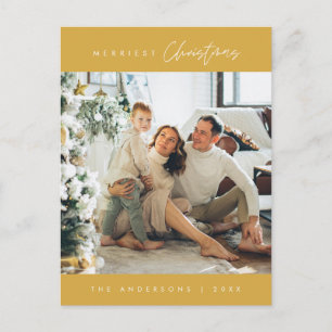 Moderne, minimalistische kerstfamilie Foto Briefkaart