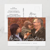 Moderne, minimalistische kerstfamilie foto briefkaart (Voorkant / Achterkant)