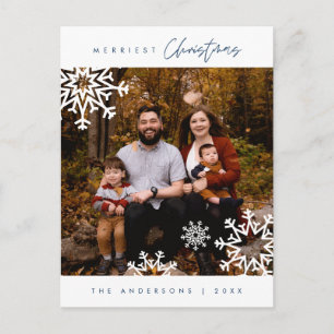 Moderne, minimalistische kerstfamilie Foto Briefkaart