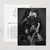 Moderne, minimalistische kerstfamilie foto briefkaart (Voorkant / Achterkant)