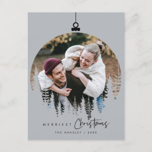 Moderne, minimalistische kerstfamilie Foto Briefkaart