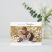 Moderne, minimalistische kerstfamilie Foto Briefkaart (Staand voorkant)