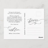 Moderne, minimalistische kerstfamilie foto briefkaart (Achterkant)