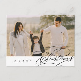 Moderne, minimalistische kerstfamilie foto briefkaart