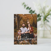 Moderne, minimalistische kerstfamilie foto briefkaart (Staand voorkant)