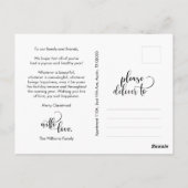 Moderne, minimalistische kerstfamilie foto briefkaart (Achterkant)