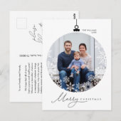 Moderne, minimalistische kerstfamilie Foto Briefkaart (Voorkant / Achterkant)