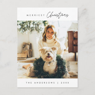 Moderne, minimalistische kerstfamilie Foto Briefkaart