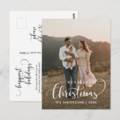 Moderne, minimalistische kerstfamilie Foto Briefkaart (Voorkant / Achterkant)