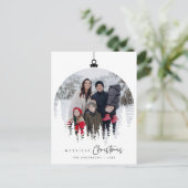 Moderne, minimalistische kerstfamilie Foto Briefkaart (Staand voorkant)