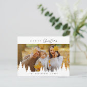 Moderne, minimalistische kerstfamilie Foto Briefkaart (Staand voorkant)