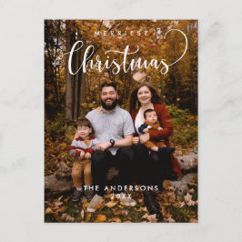Moderne, minimalistische kerstfamilie Foto Briefkaart