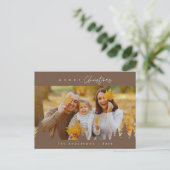 Moderne, minimalistische kerstfamilie Foto Briefkaart (Staand voorkant)