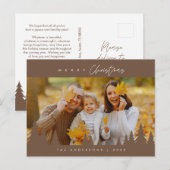 Moderne, minimalistische kerstfamilie Foto Briefkaart (Voorkant / Achterkant)