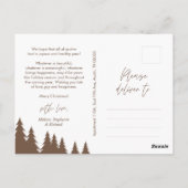 Moderne, minimalistische kerstfamilie Foto Briefkaart (Achterkant)