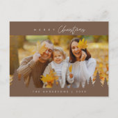 Moderne, minimalistische kerstfamilie Foto Briefkaart (Voorkant)