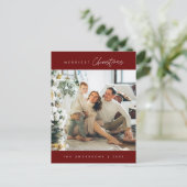 Moderne, minimalistische kerstfamilie Foto Briefkaart (Staand voorkant)