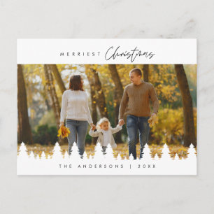 Moderne, minimalistische kerstfamilie Foto Briefkaart