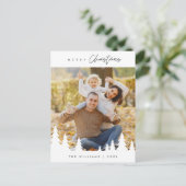 Moderne, minimalistische kerstfamilie Foto Briefkaart (Staand voorkant)