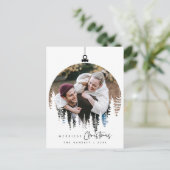 Moderne, minimalistische kerstfamilie Foto Briefkaart (Staand voorkant)