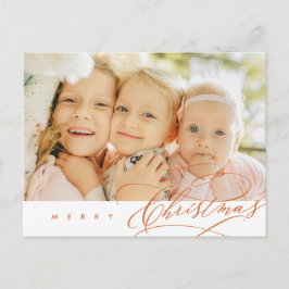 Moderne minimalistische kerstfamilie foto foto fot briefkaart