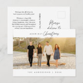 Moderne minimalistische kerstfamilie, meest vriend briefkaart (Voorkant / Achterkant)