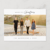 Moderne minimalistische kerstfamilie, meest vriend briefkaart (Voorkant)