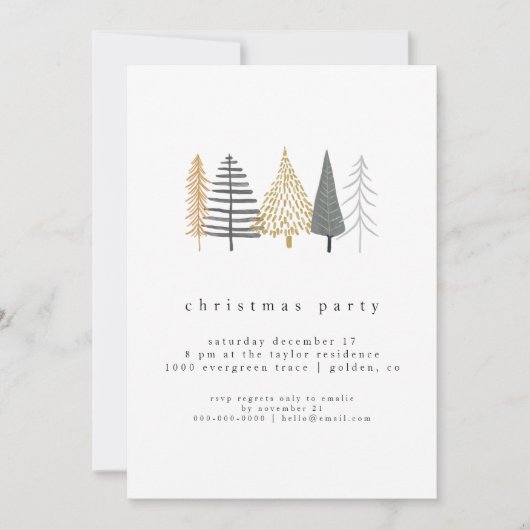 moderne minimalistische kerstfeestdag feestdagenkaart (Voorkant)