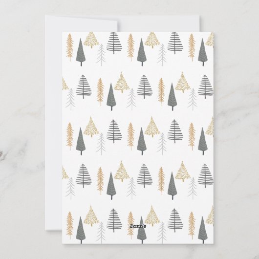 moderne minimalistische kerstfeestdag feestdagenkaart (Achterkant)