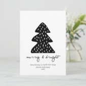 Moderne, minimalistische kerstfeestkaart (Staand voorkant)