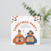 Moderne minimalistische kerstfeestuitnodiging kaart (Staand voorkant)