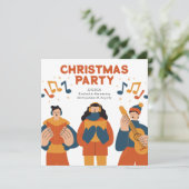 Moderne minimalistische kerstfeestuitnodiging kaart (Staand voorkant)