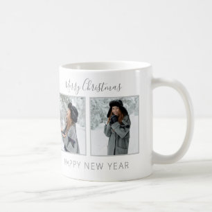 Moderne, minimalistische kerstfoto 4-foto koffiemok