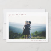 Moderne, minimalistische kerstfoto feestdagenkaart (Voorkant)