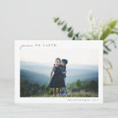 Moderne, minimalistische kerstfoto feestdagenkaart (Staand voorkant)