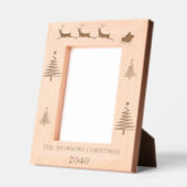 Moderne minimalistische kerstfoto gegraveerde lijstjes (Links)