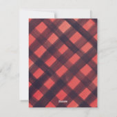 Moderne, minimalistische kerstfoto met prettige fe feestdagenkaart (Achterkant)