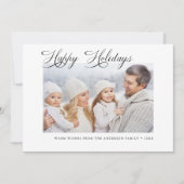 Moderne minimalistische kerstfoto vakantie Kaart (Voorkant)