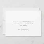 Moderne minimalistische kerstfoto van Feliz Navida Feestdagenkaart (Achterkant)