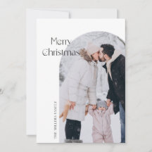 Moderne, minimalistische kerstfotokaart