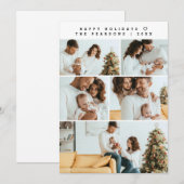 Moderne minimalistische kerstfoto's feestdagenkaart (Voorkant / Achterkant)