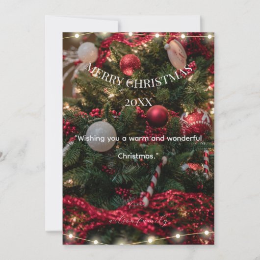 Moderne Minimalistische Kerstkaart (Voorkant)