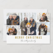 Moderne Minimalistische Kerstkaart Kaart (Voorkant)